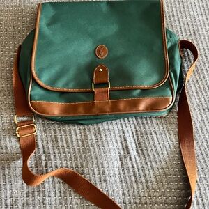 Green and Brown Polo Men's Messenger Bag